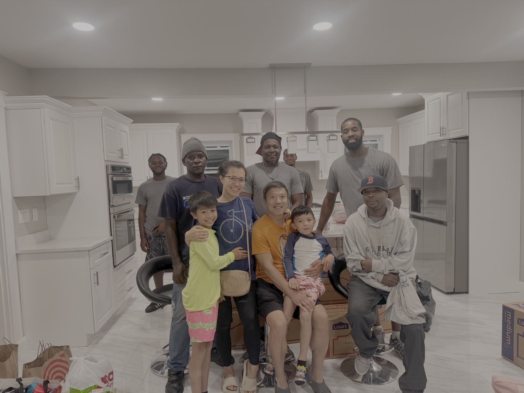 Moving team with a family after a home move